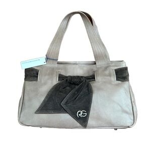 NWT Roberta Gandolfi Taupe Leather Tote w/ Suede Bow | Linea Cinderella